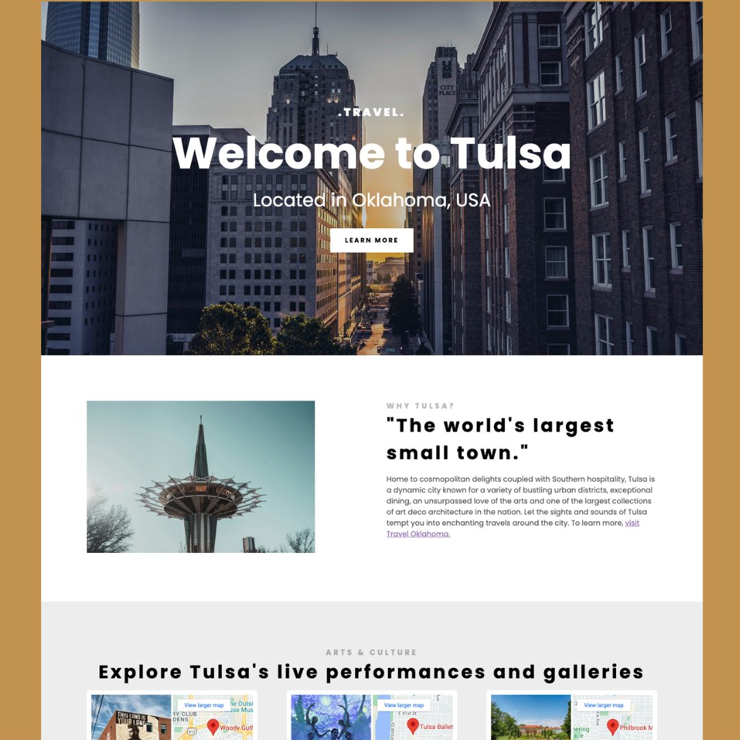 Tulsa Landing Page